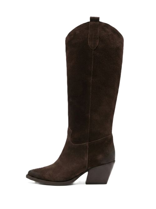 stivali texani - vitello scamosciato P.a.r.o.s.h. | D060144TAMSHOE086 TESTA DI MORO